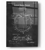 Epic Art 'Tambourine Blueprint Patent Chalkboard,' Acrylic Glass Wall Art