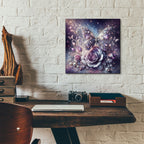 Lavander Butterfly And Rose by Rey Klimt - 12x12 acrylic wall art in a room
