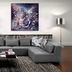 Lavander Butterfly And Rose by Rey Klimt - 36x36 acrylic wall art in a room