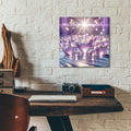 Lavander Hearts by Rey Klimt - 12x12 acrylic wall art in a room