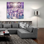 Lavander Hearts by Rey Klimt - 36x36 acrylic wall art in a room