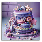 Lavander Macaroon Cake by Rey Klimt acrylic glass wall art