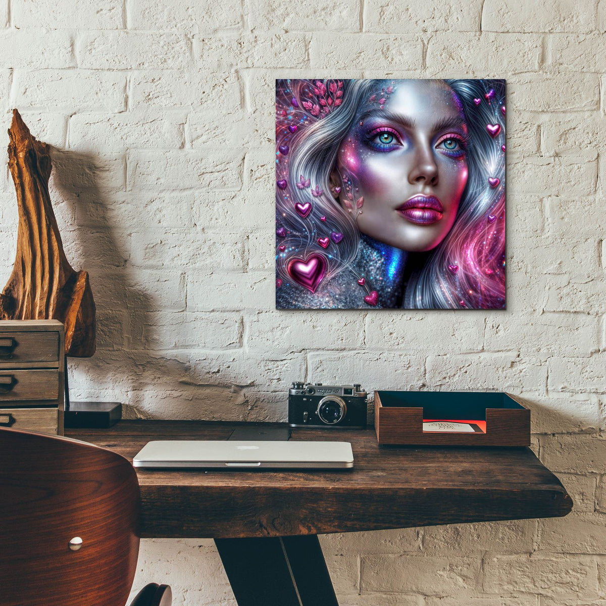 Love Face by Rey Klimt - 12x12 acrylic wall art in a room