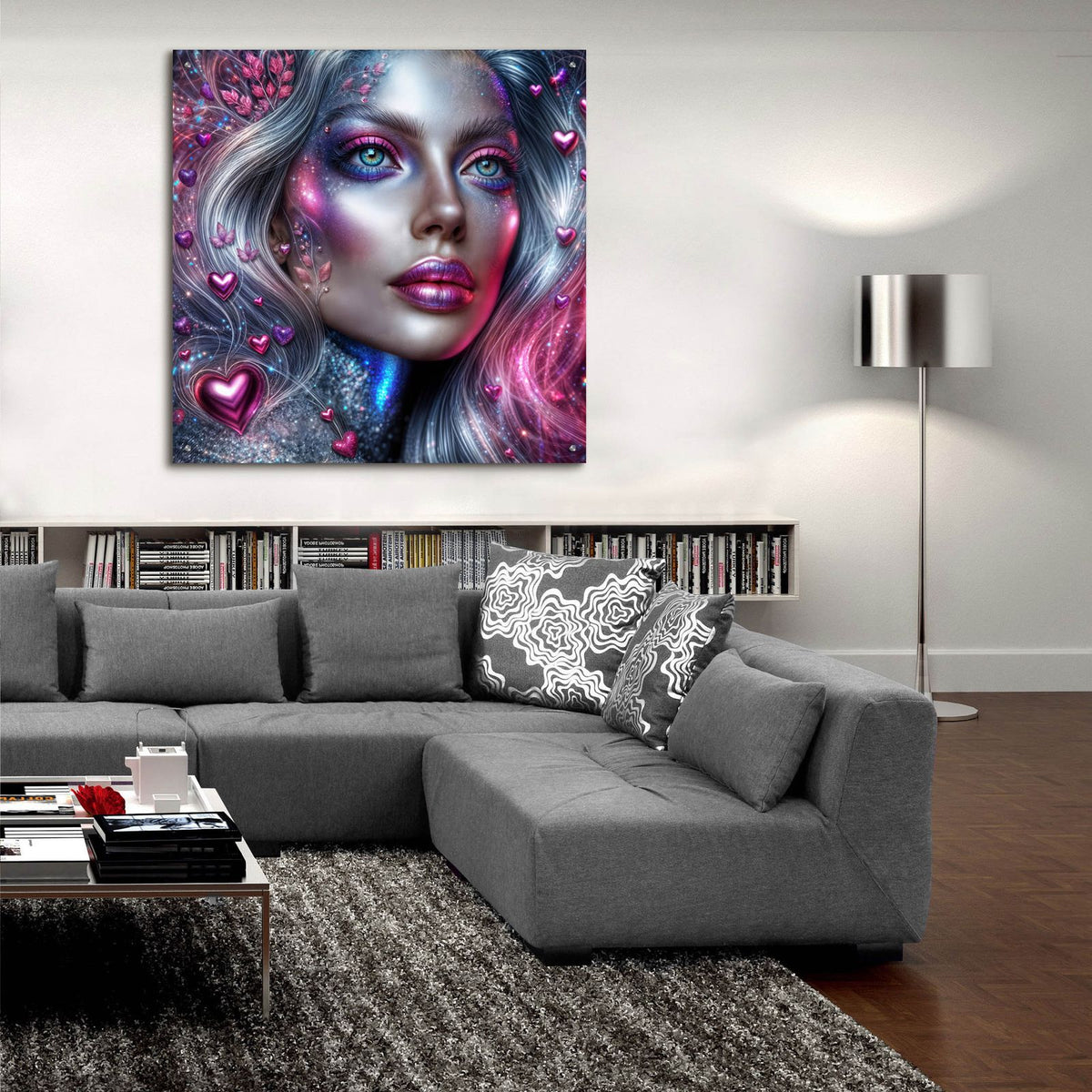 Love Face by Rey Klimt - 36x36 acrylic wall art in a room