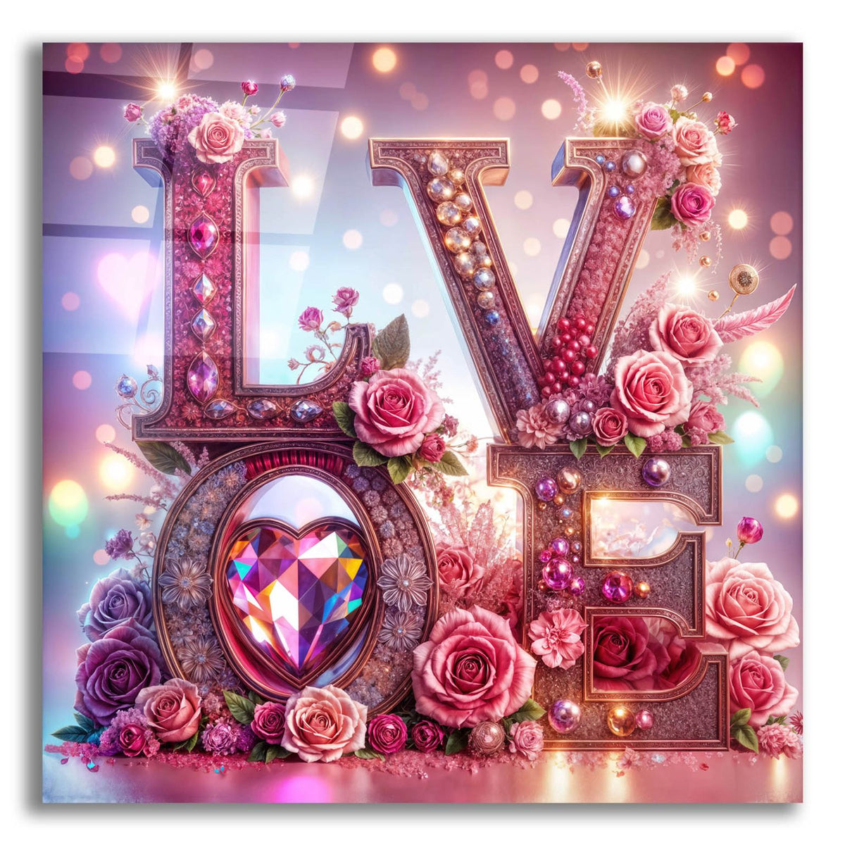 Love In Pink by Rey Klimt acrylic glass wall art