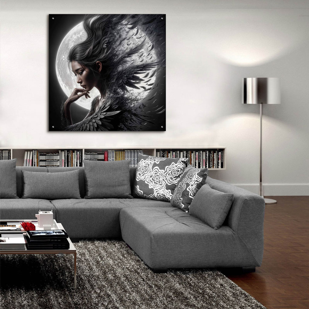 Moon Angel 2 by Rey Klimt - 36x36 acrylic wall art in a room