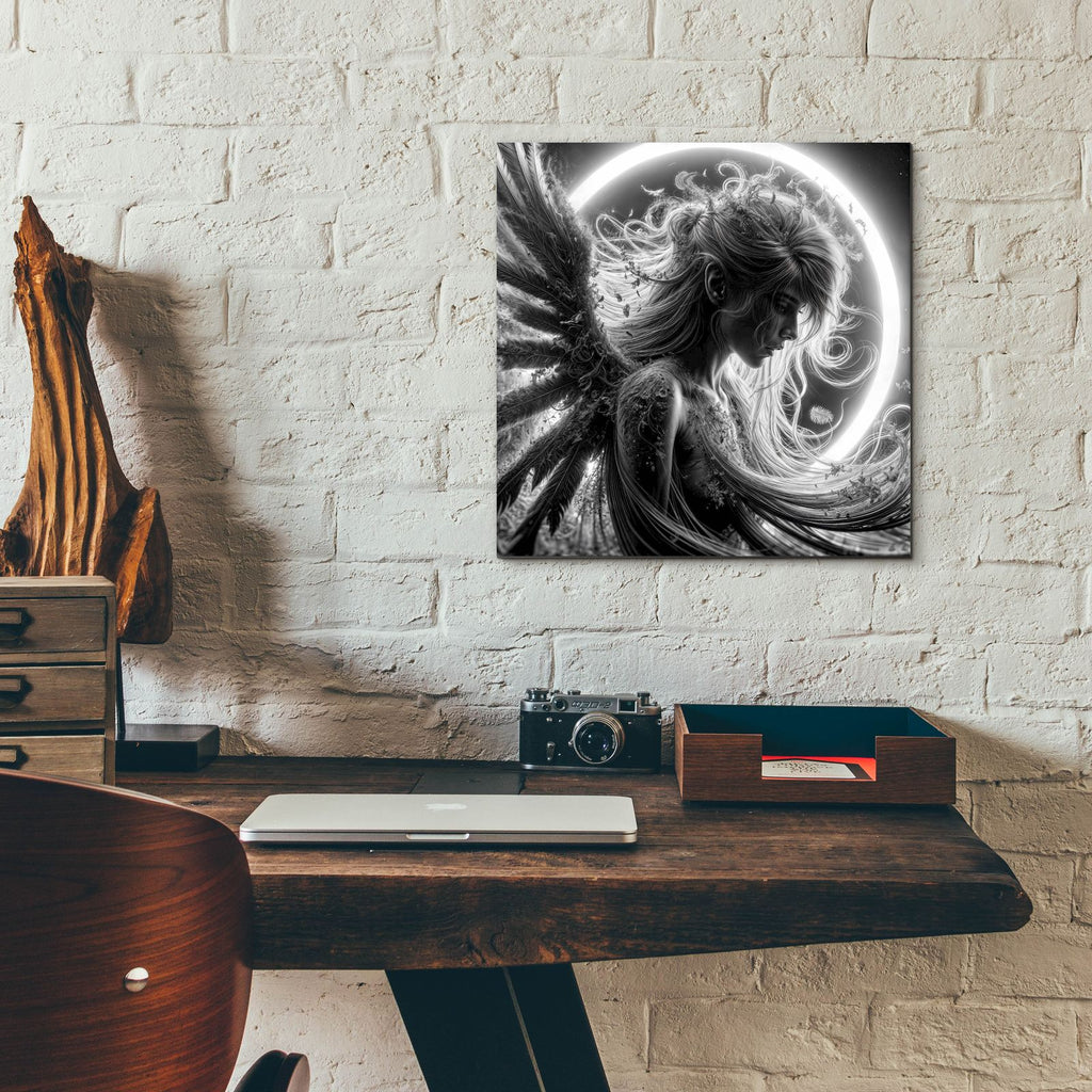 Moon Angel 3 by Rey Klimt - 12x12 acrylic wall art in a room