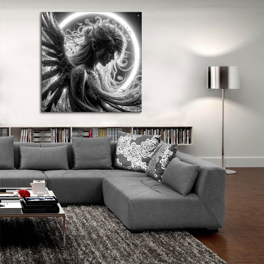 Moon Angel 3 by Rey Klimt - 36x36 acrylic wall art in a room