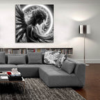 Moon Angel 3 by Rey Klimt - 36x36 acrylic wall art in a room