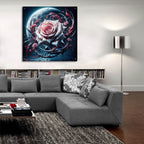 Moon Rose 1 by Rey Klimt - 36x36 acrylic wall art in a room