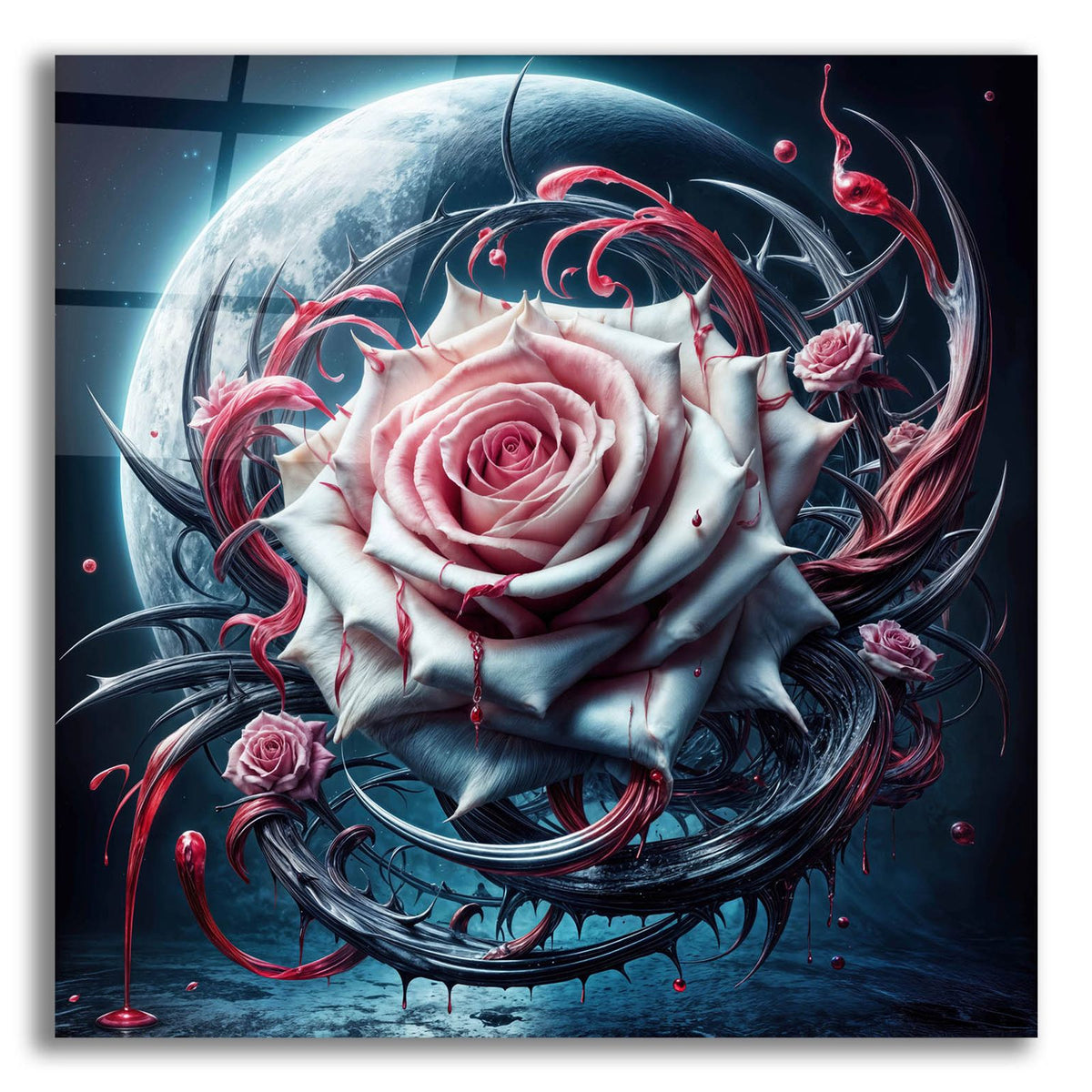 Moon Rose 1 by Rey Klimt acrylic glass wall art