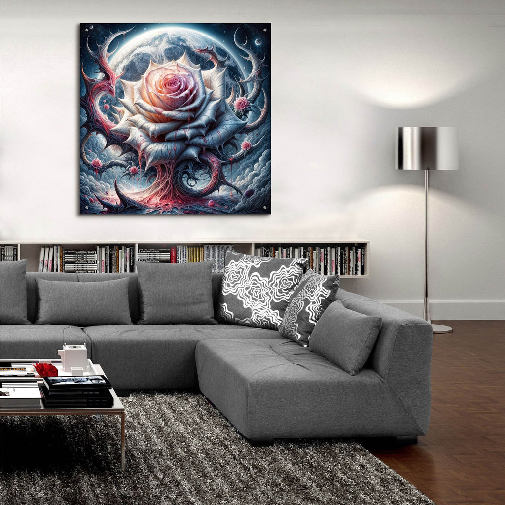 Moon Rose 2 by Rey Klimt - 36x36 acrylic wall art in a room