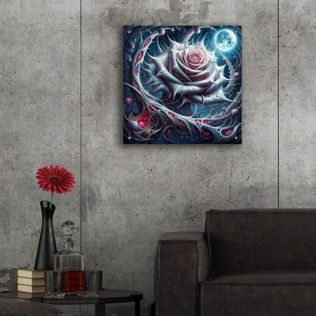 Moon Rose 3 by Rey Klimt - 24x24 acrylic wall art in a room