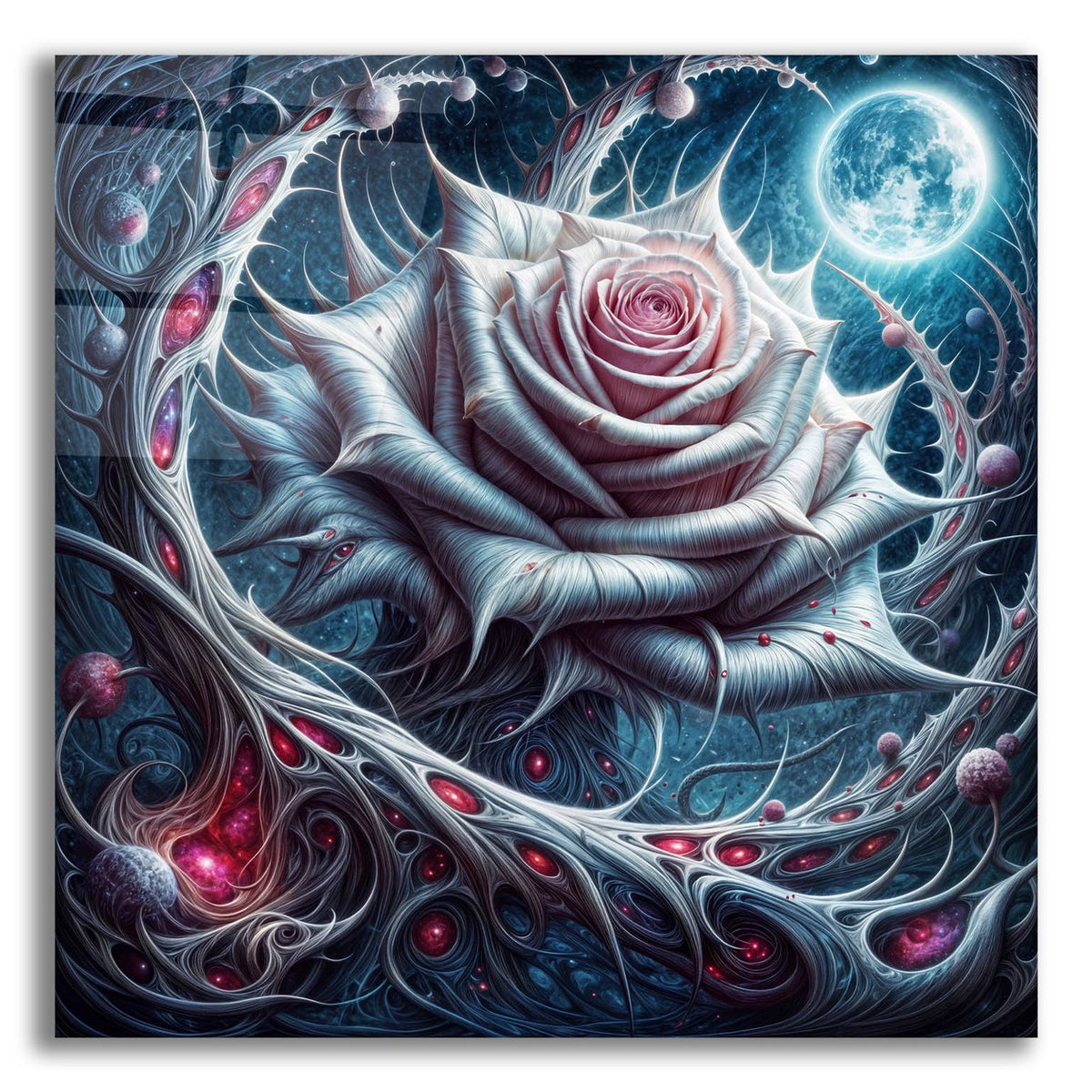 Moon Rose 3 by Rey Klimt acrylic glass wall art