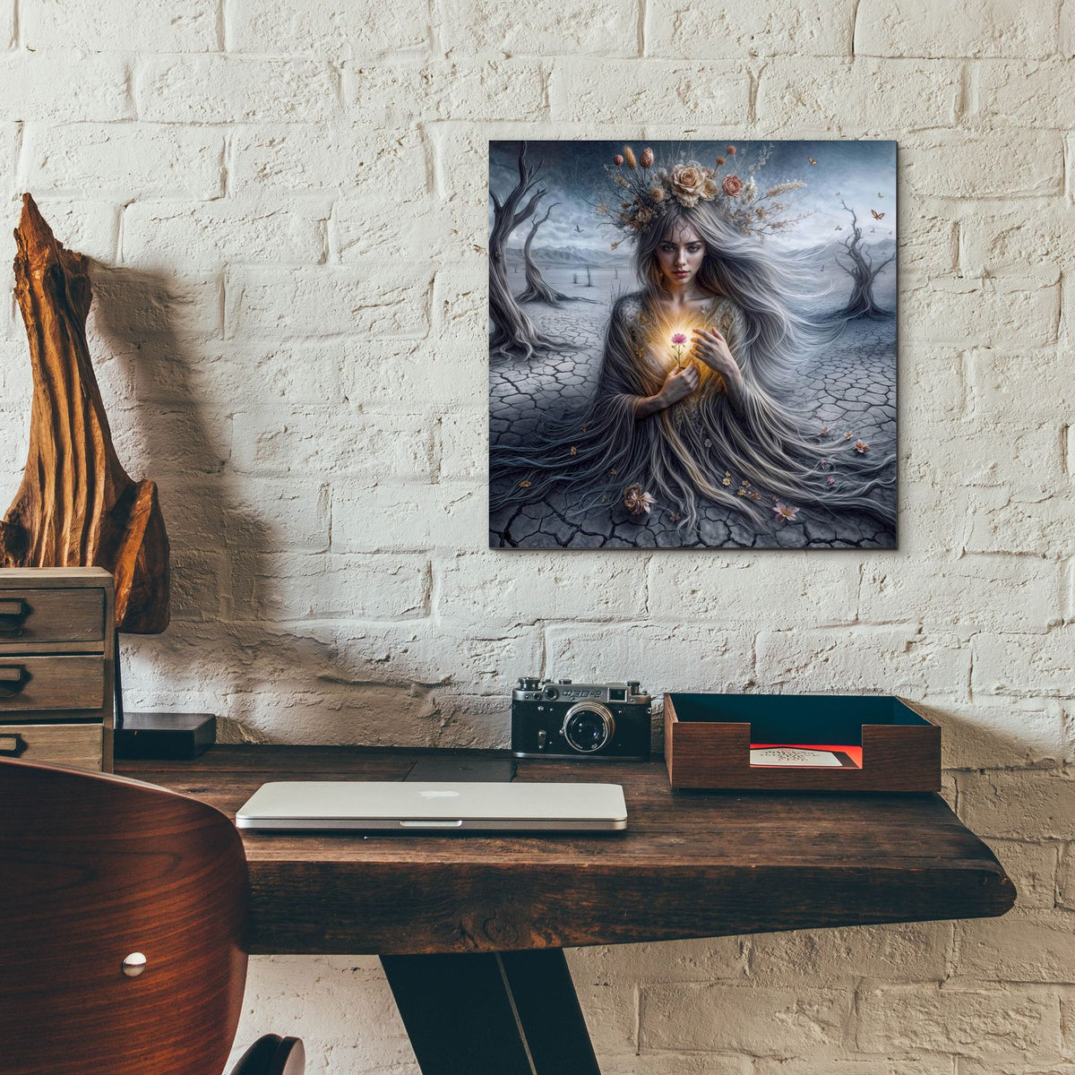 Mother Earth Roots by Rey Klimt - 12x12 acrylic wall art in a room