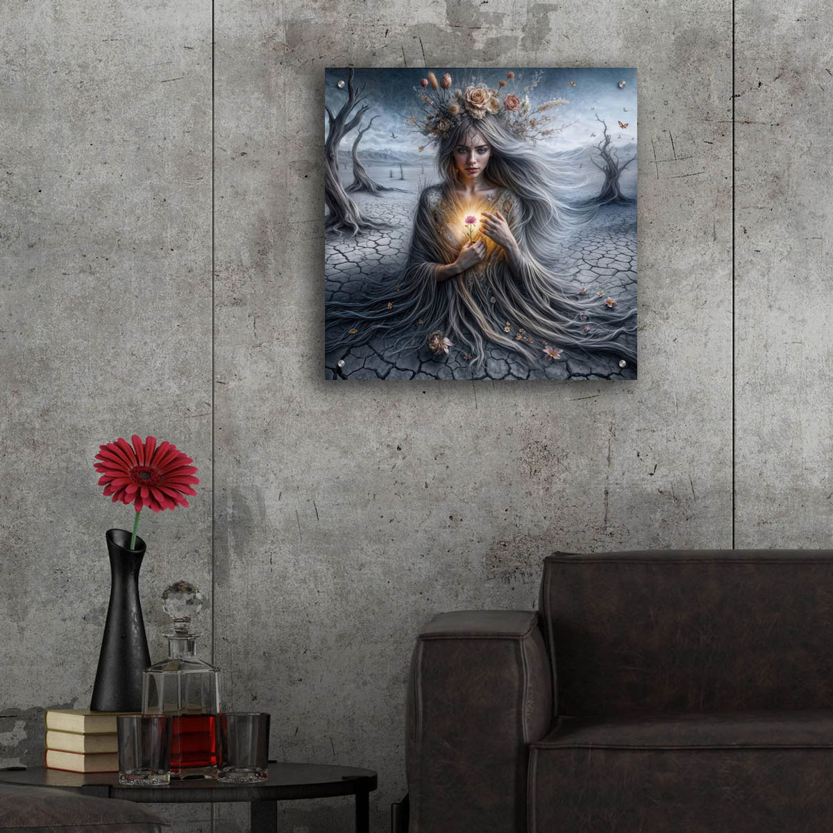 Mother Earth Roots by Rey Klimt - 24x24 acrylic wall art in a room