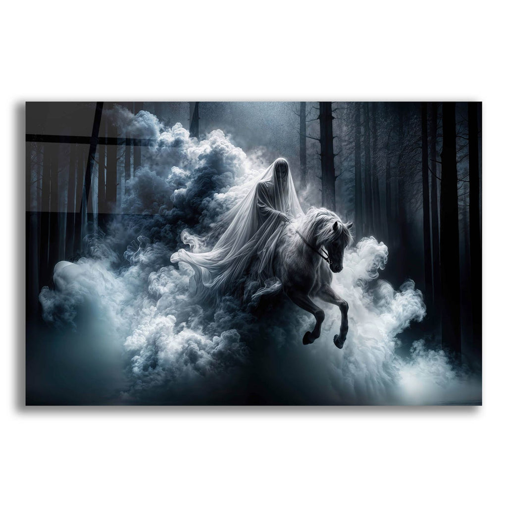Mystical Rider White Horse by Rey Klimt acrylic glass wall art