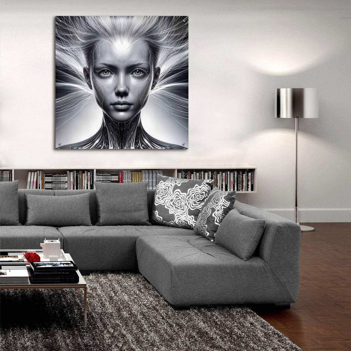 Neural Network by Rey Klimt - 36x36 acrylic wall art in a room