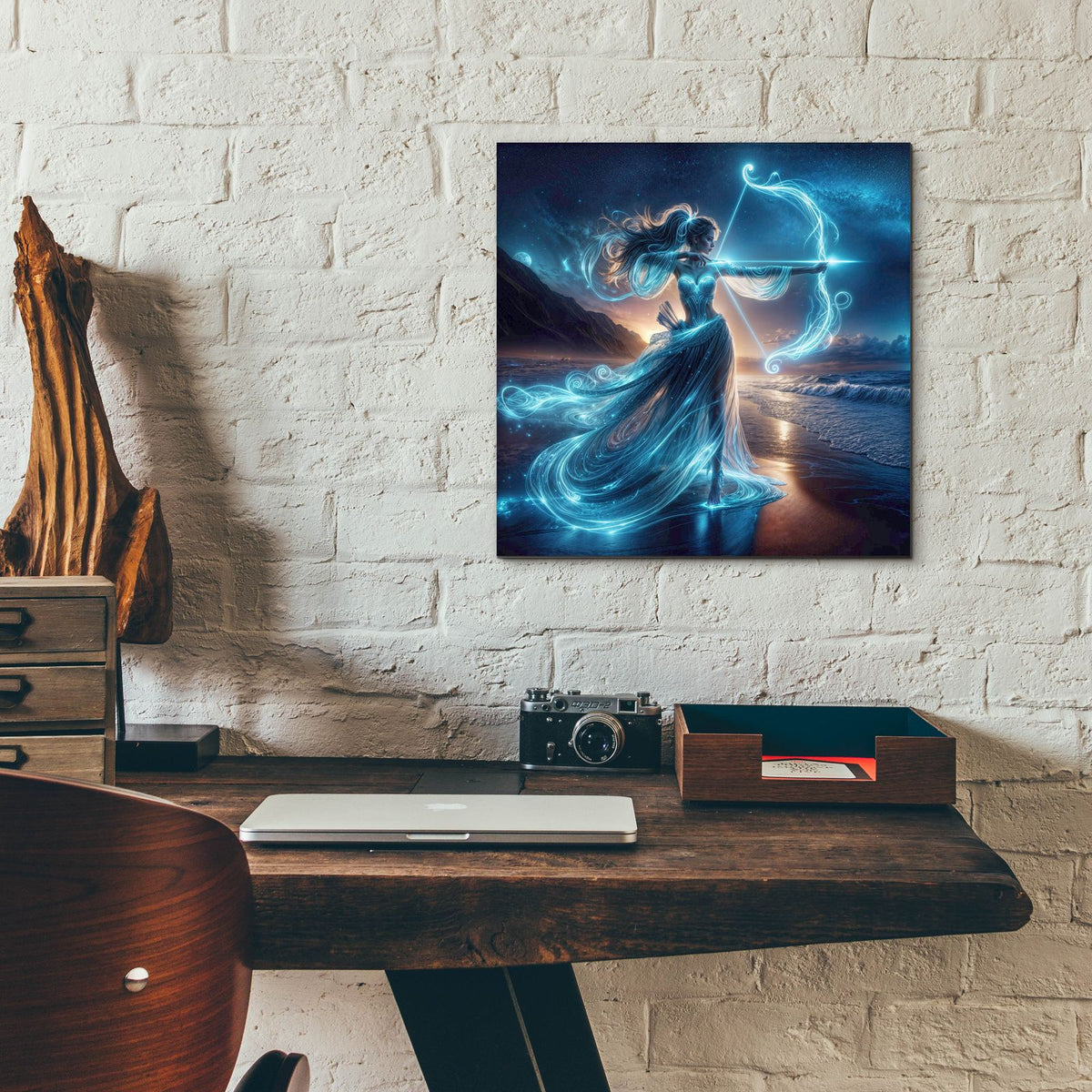Night Archer 2 by Rey Klimt - 12x12 acrylic wall art in a room