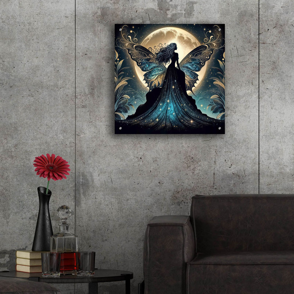 Night Butterfly by Rey Klimt - 24x24 acrylic wall art in a room