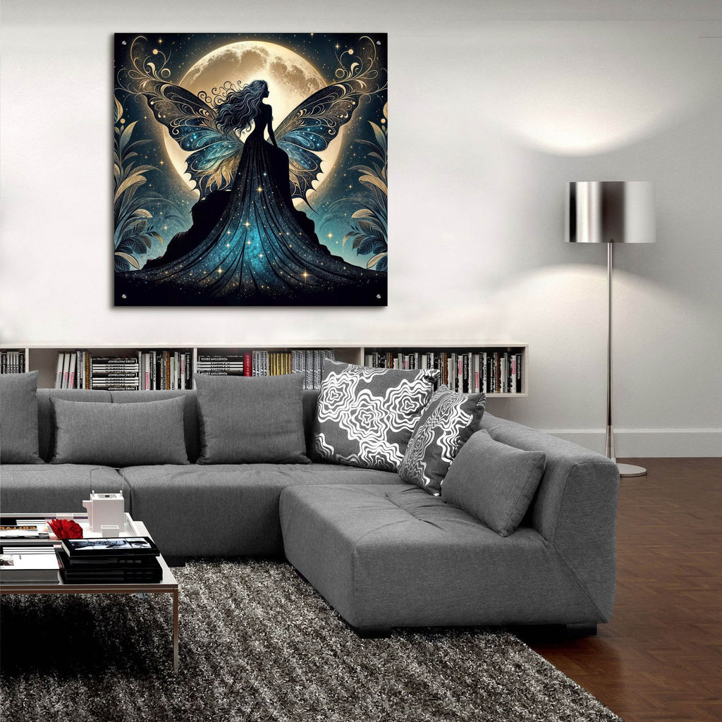 Night Butterfly by Rey Klimt - 36x36 acrylic wall art in a room