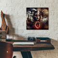 One Heart - Two Souls by Rey Klimt - 12x12 acrylic wall art in a room