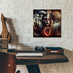 One Heart - Two Souls by Rey Klimt - 12x12 acrylic wall art in a room