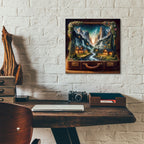 Open To Travel 3 by Rey Klimt - 12x12 acrylic wall art in a room