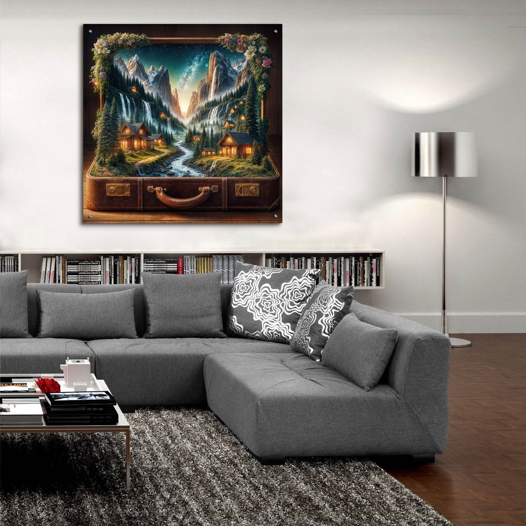 Open To Travel 3 by Rey Klimt - 36x36 acrylic wall art in a room
