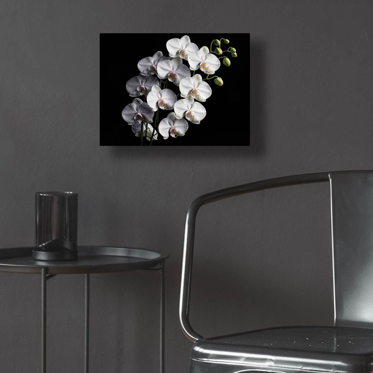 Orchid Flowers 1 by Rey Klimt - 16x12 acrylic wall art in a room
