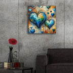 Painted Hearts by Rey Klimt - 24x24 acrylic wall art in a room