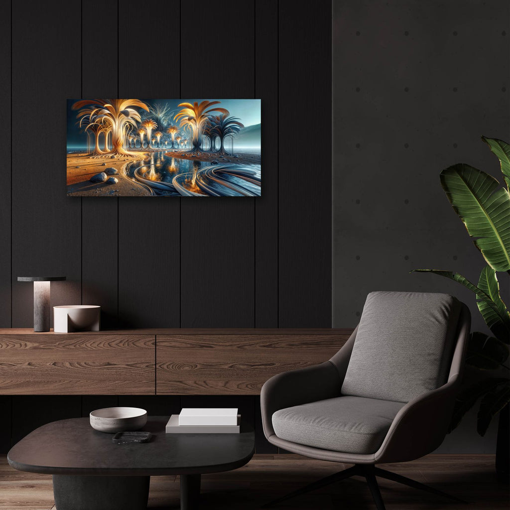 Palm Beach Abstract 2 by Rey Klimt - 24x12 acrylic wall art in a room