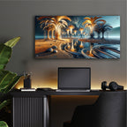Palm Beach Abstract 2 by Rey Klimt - 48x24 acrylic wall art in a room