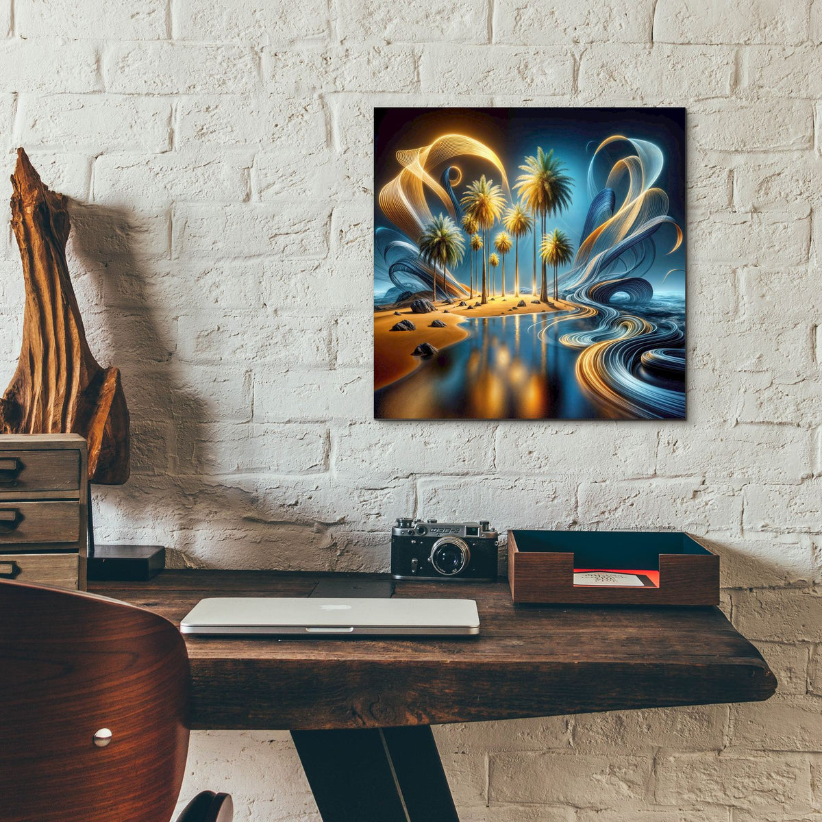Palm Beach Abstract 4 by Rey Klimt - 12x12 acrylic wall art in a room