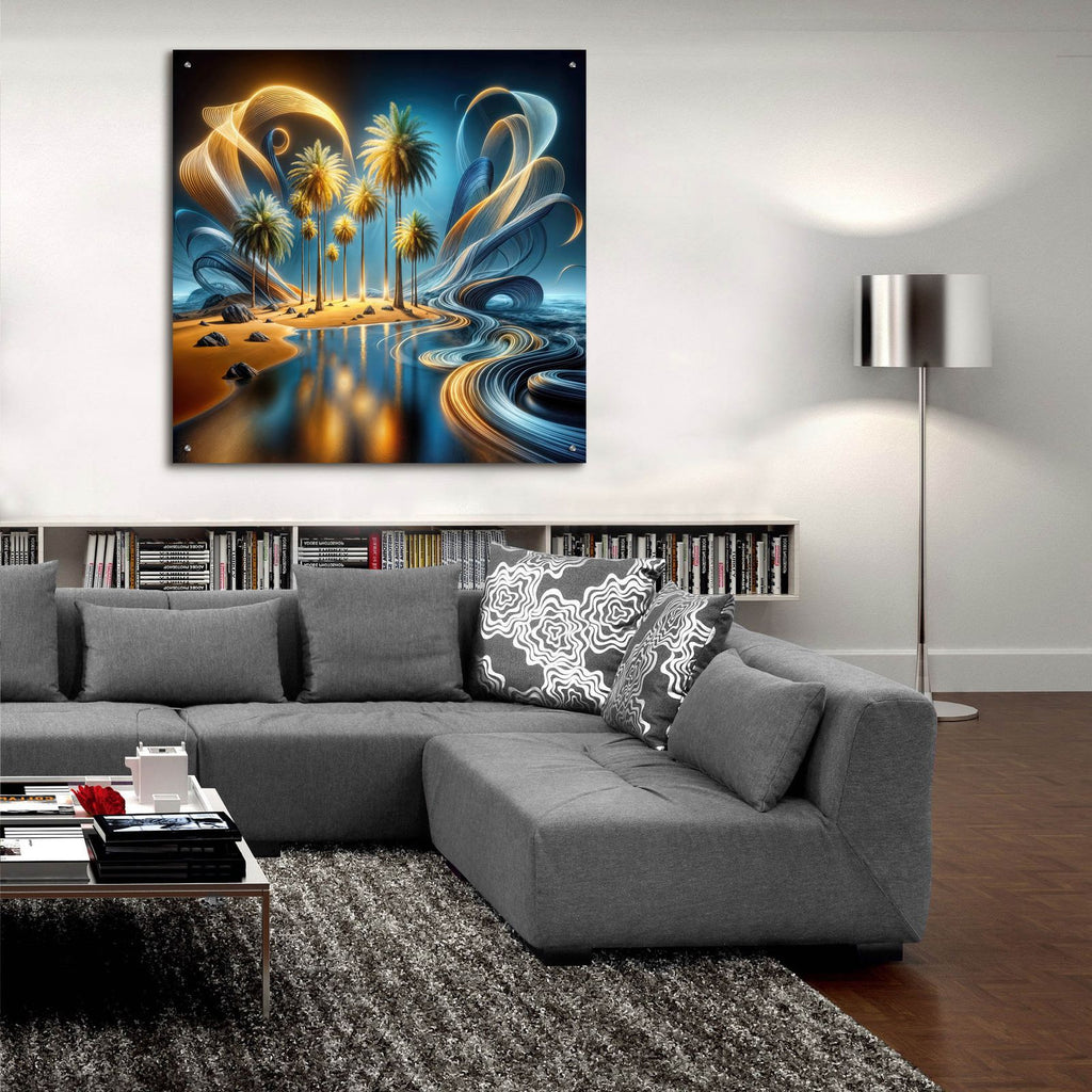 Palm Beach Abstract 4 by Rey Klimt - 36x36 acrylic wall art in a room