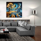 Palm Beach Abstract 4 by Rey Klimt - 36x36 acrylic wall art in a room