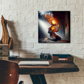 Phone Call by Rey Klimt - 12x12 acrylic wall art in a room
