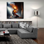 Phone Call by Rey Klimt - 36x36 acrylic wall art in a room