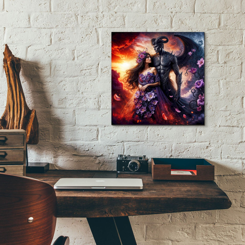 Power Couple 1 by Rey Klimt - 12x12 acrylic wall art in a room
