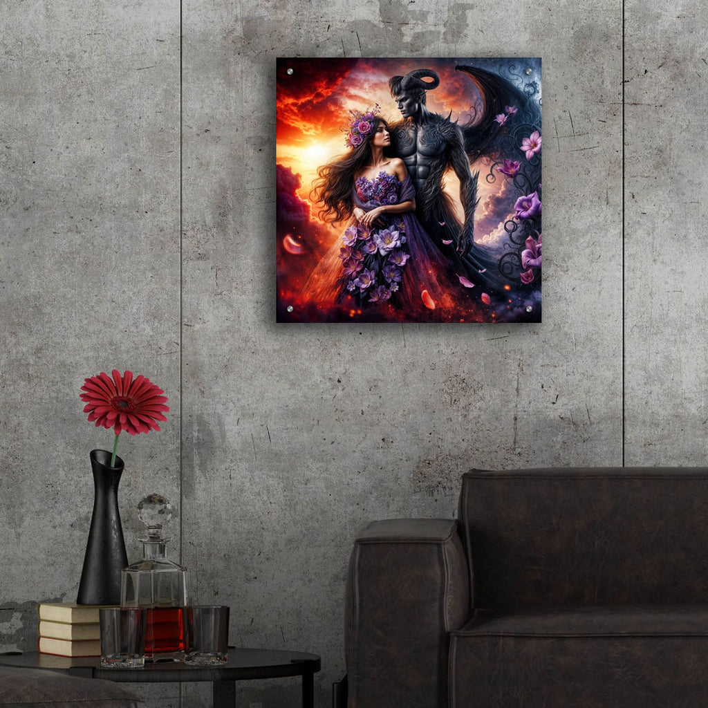 Power Couple 1 by Rey Klimt - 24x24 acrylic wall art in a room