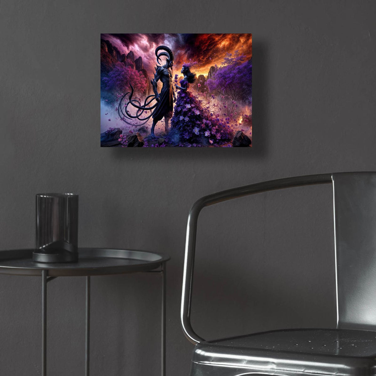 Power Couple 2 by Rey Klimt - 16x12 acrylic wall art in a room