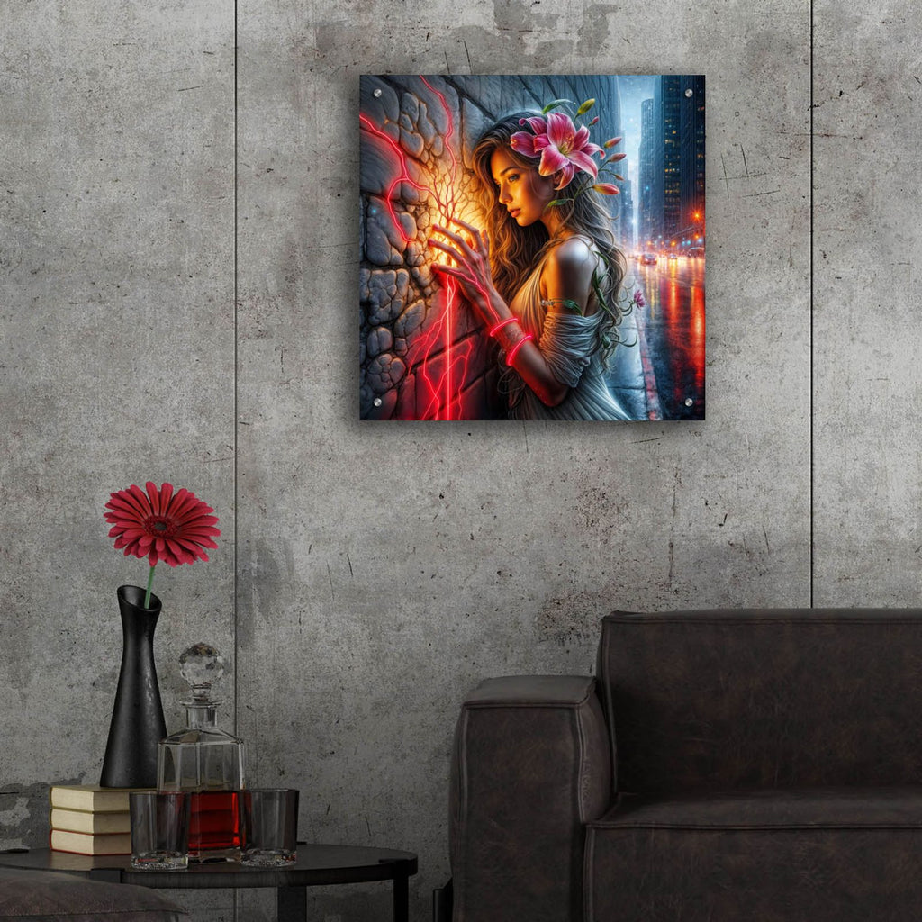 Pulse Of The City by Rey Klimt - 24x24 acrylic wall art in a room