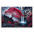 Red Tree Landscape 3 by Rey Klimt acrylic glass wall art