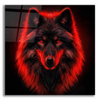 Red Wolf Portrait by Rey Klimt acrylic glass wall art