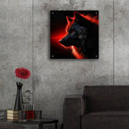 Red Wolf Profile by Rey Klimt - 24x24 acrylic wall art in a room