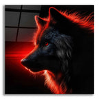 Red Wolf Profile by Rey Klimt acrylic glass wall art