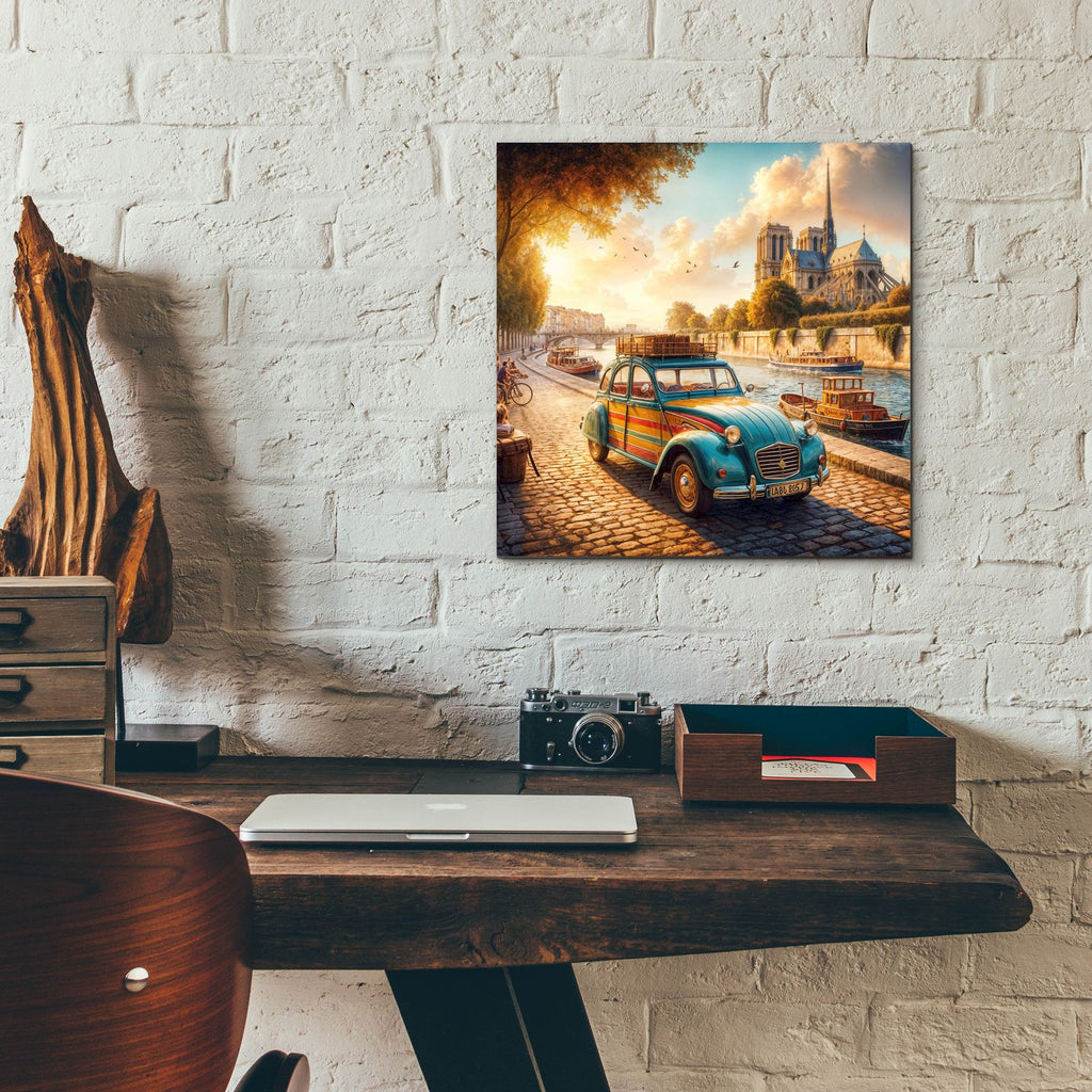 Retro Paris by Rey Klimt - 12x12 acrylic wall art in a room