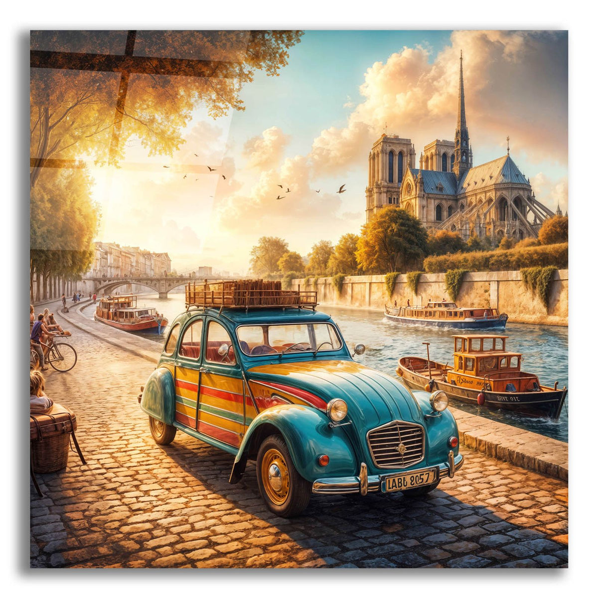 Retro Paris by Rey Klimt acrylic glass wall art