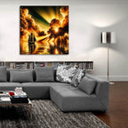 Sailing Into Sunrise by Rey Klimt - 36x36 acrylic wall art in a room