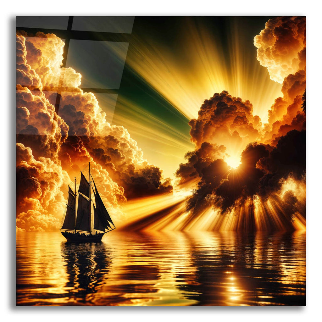 Sailing Into Sunrise by Rey Klimt acrylic glass wall art